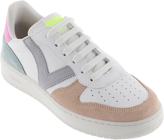 Victoria Madrid Suede Multicolor Rosa Low Platform Sneaker