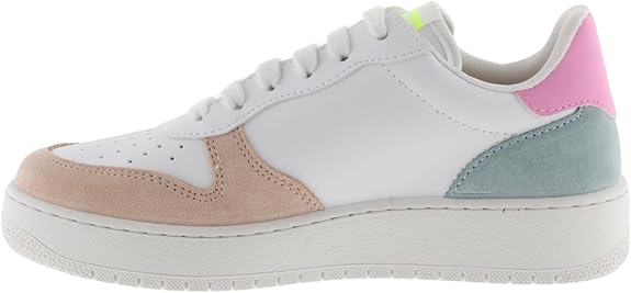 Victoria Madrid Suede Multicolor Rosa Low Platform Sneaker