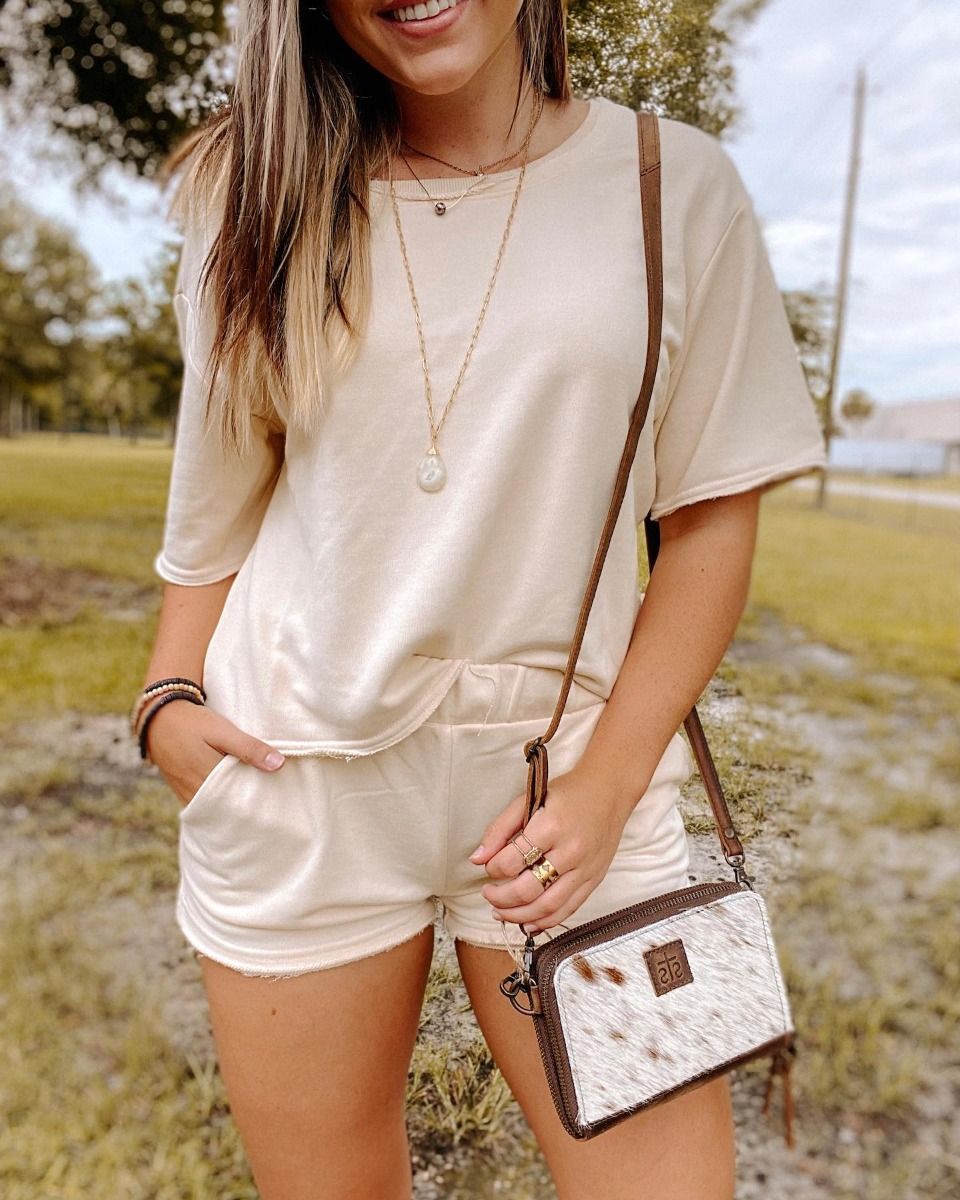 Calla Open Back Washed Terry Pullover in Linen by Z Supply