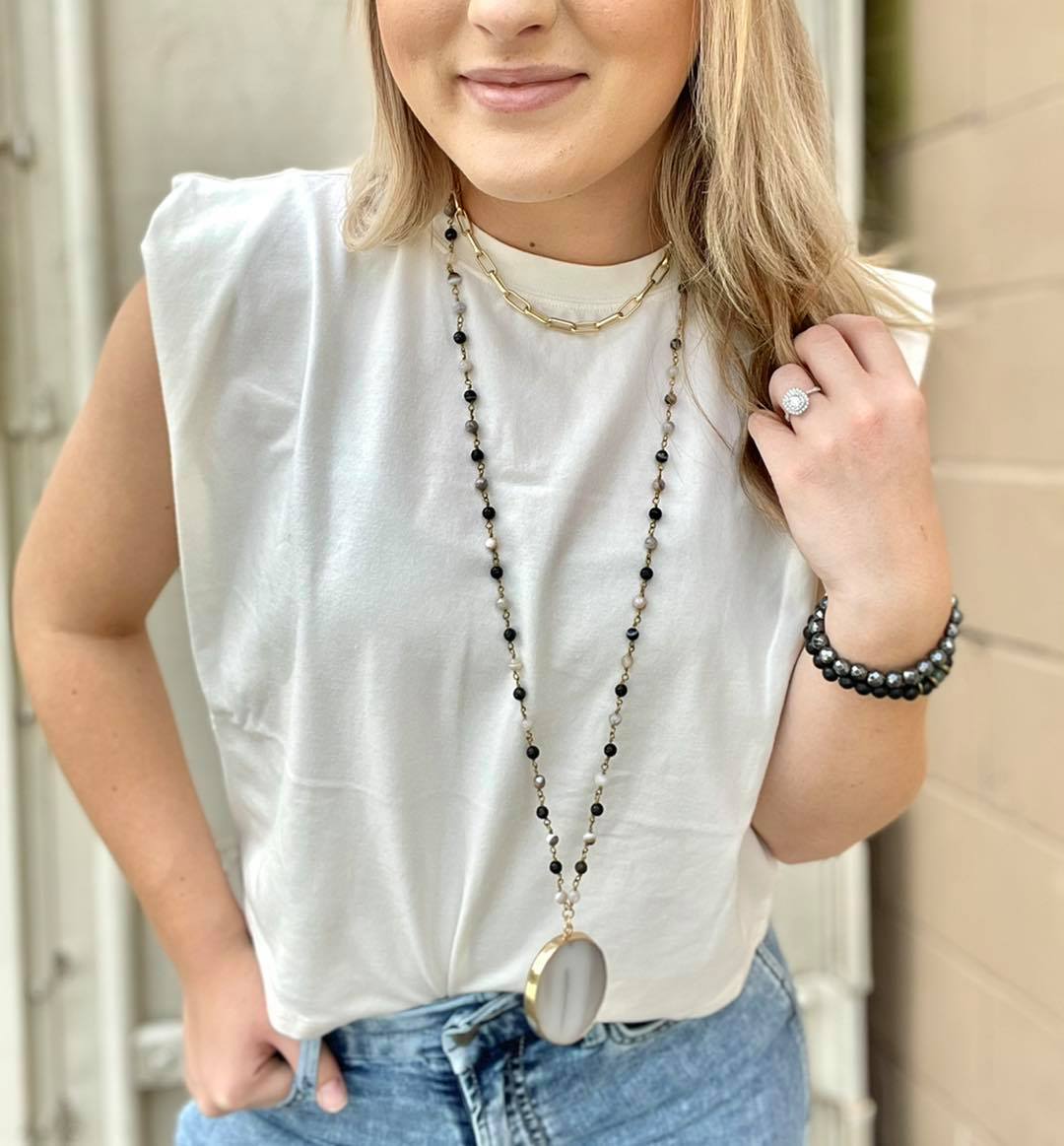 Caressa Crop Tee in Sand Dollar by Z Supply