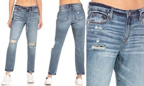 MIss Me High Rise Girlfriend Fit Denim with Distressing