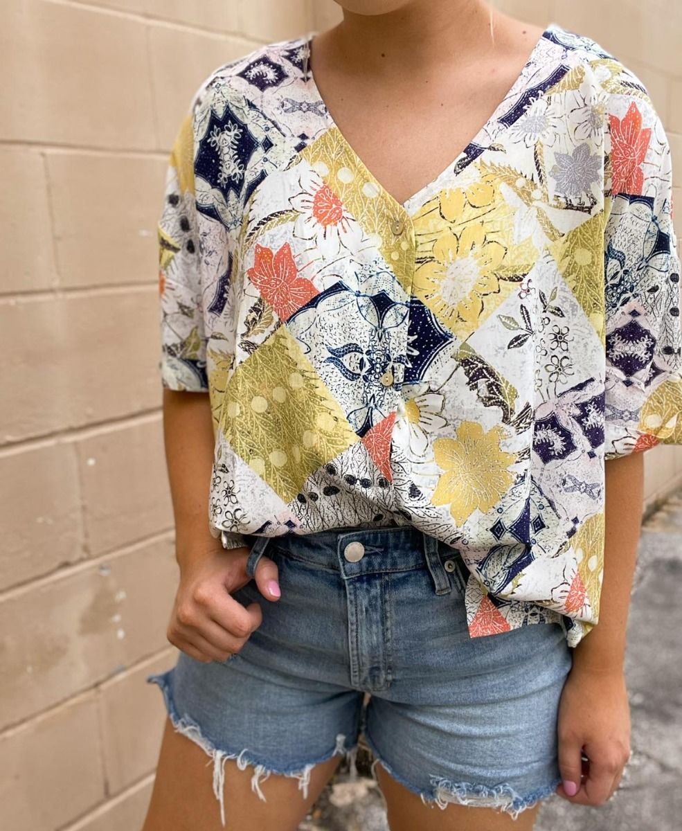 Betty Patchwork Boho Top By Dear John