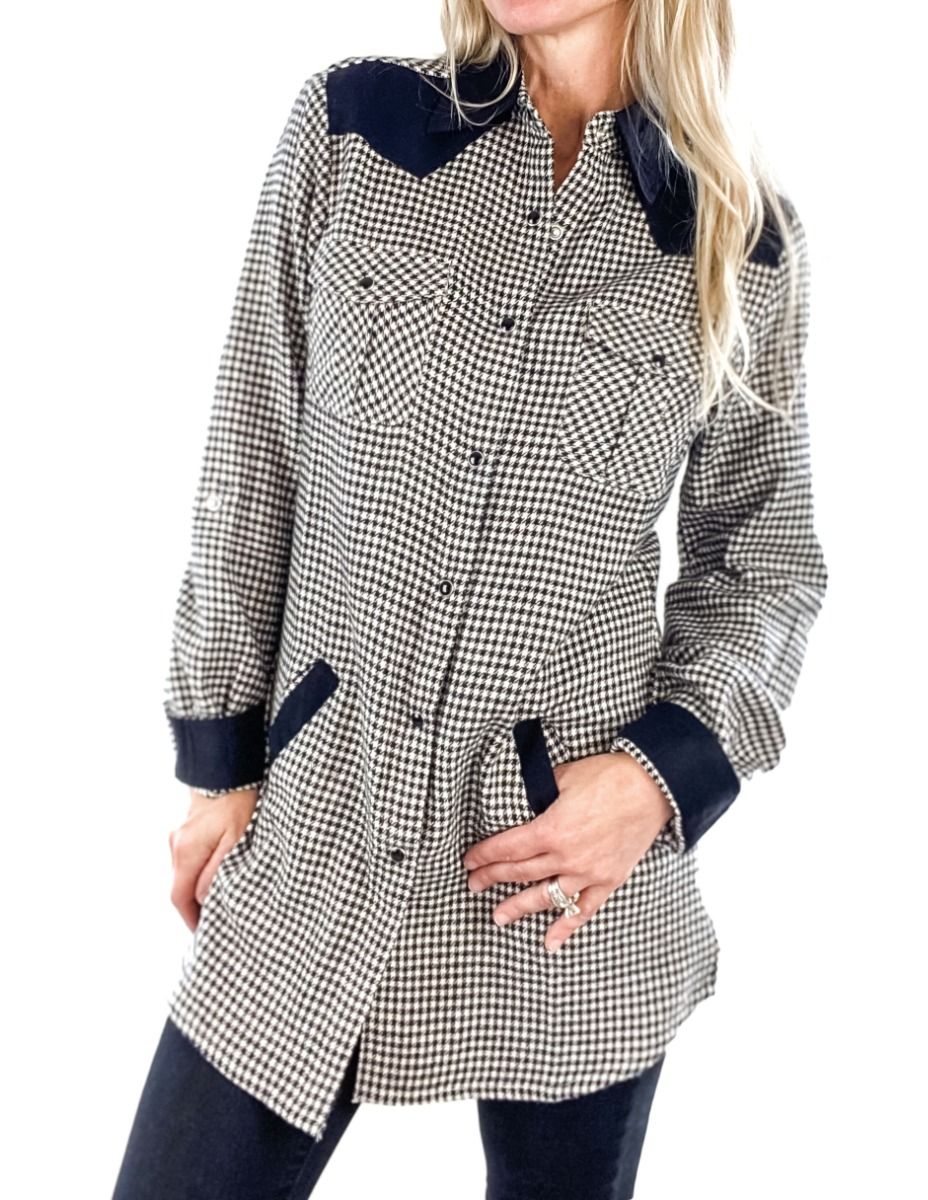 Brushed Houndstooth Tall Grass Shirt