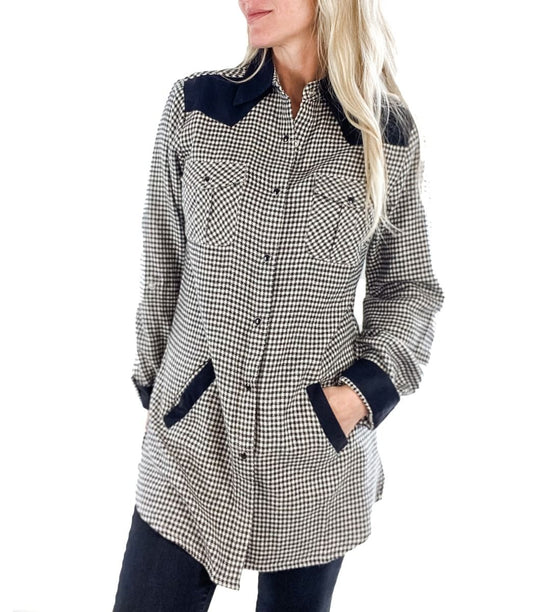 Brushed Houndstooth Tall Grass Shirt