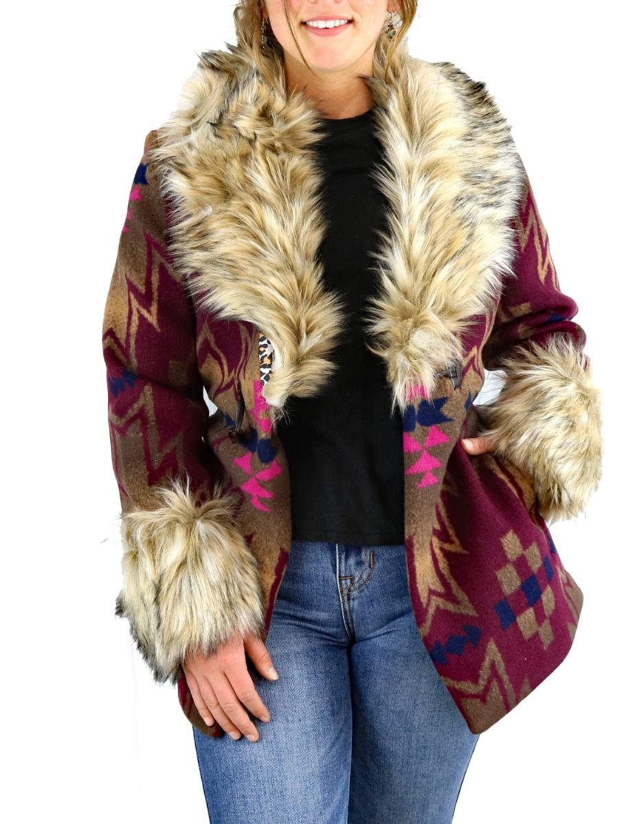 Tasha Polizzi Plains Jacket In Mulberry 341502
