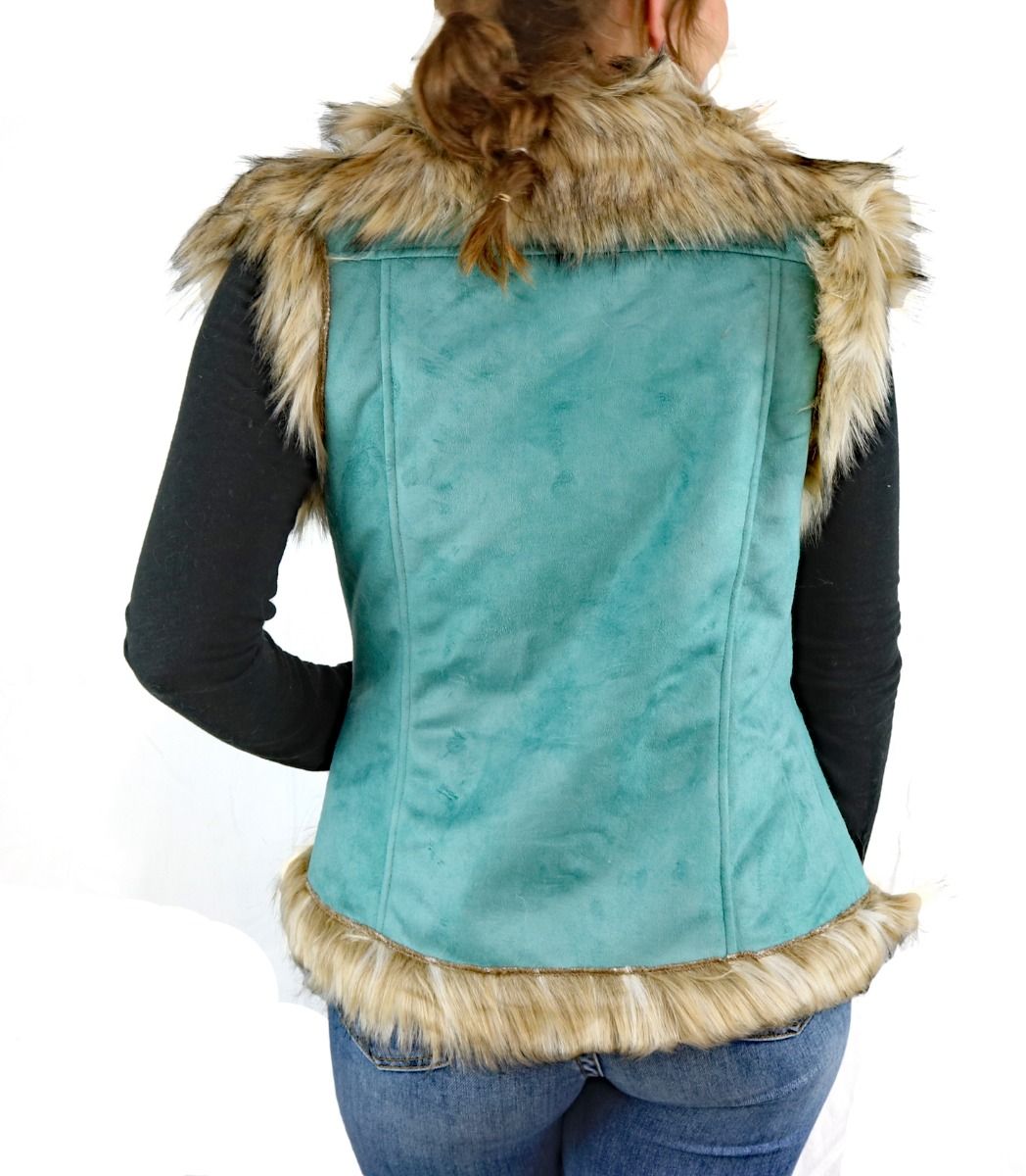 Tasha Polizzi Luxe Vest in Turquoise 341603