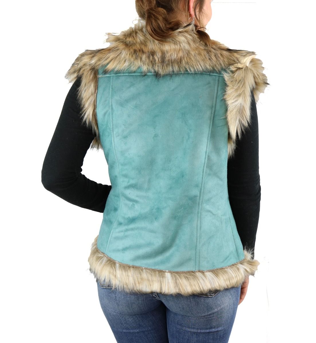 Tasha Polizzi Luxe Vest in Turquoise 341603