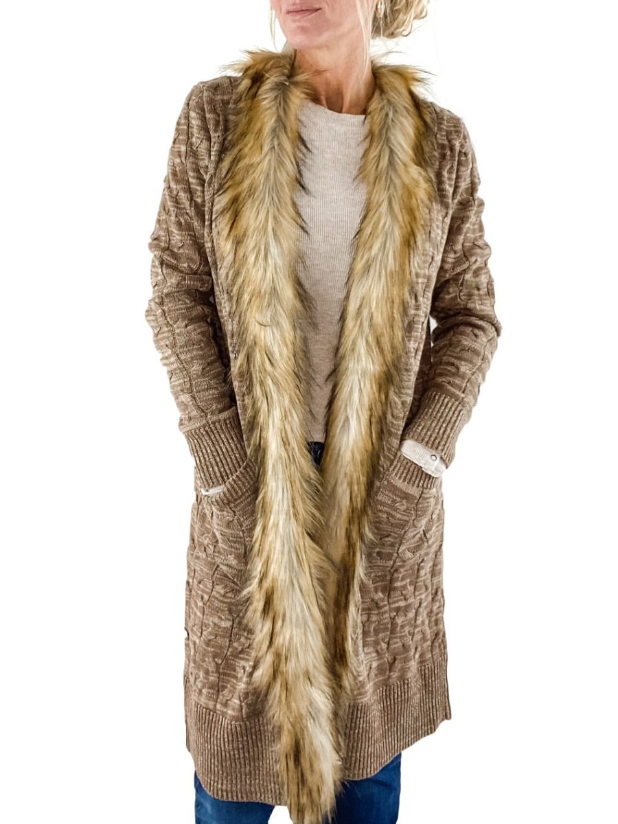 Tasha Polizzi Marcy Cardigan In Brown 341702