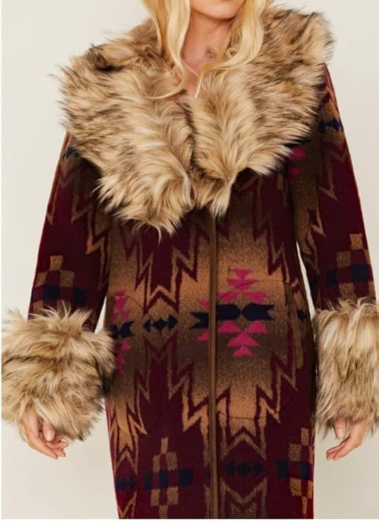 Tasha Polizzi Adirondack Blanket Coat in Mulberry