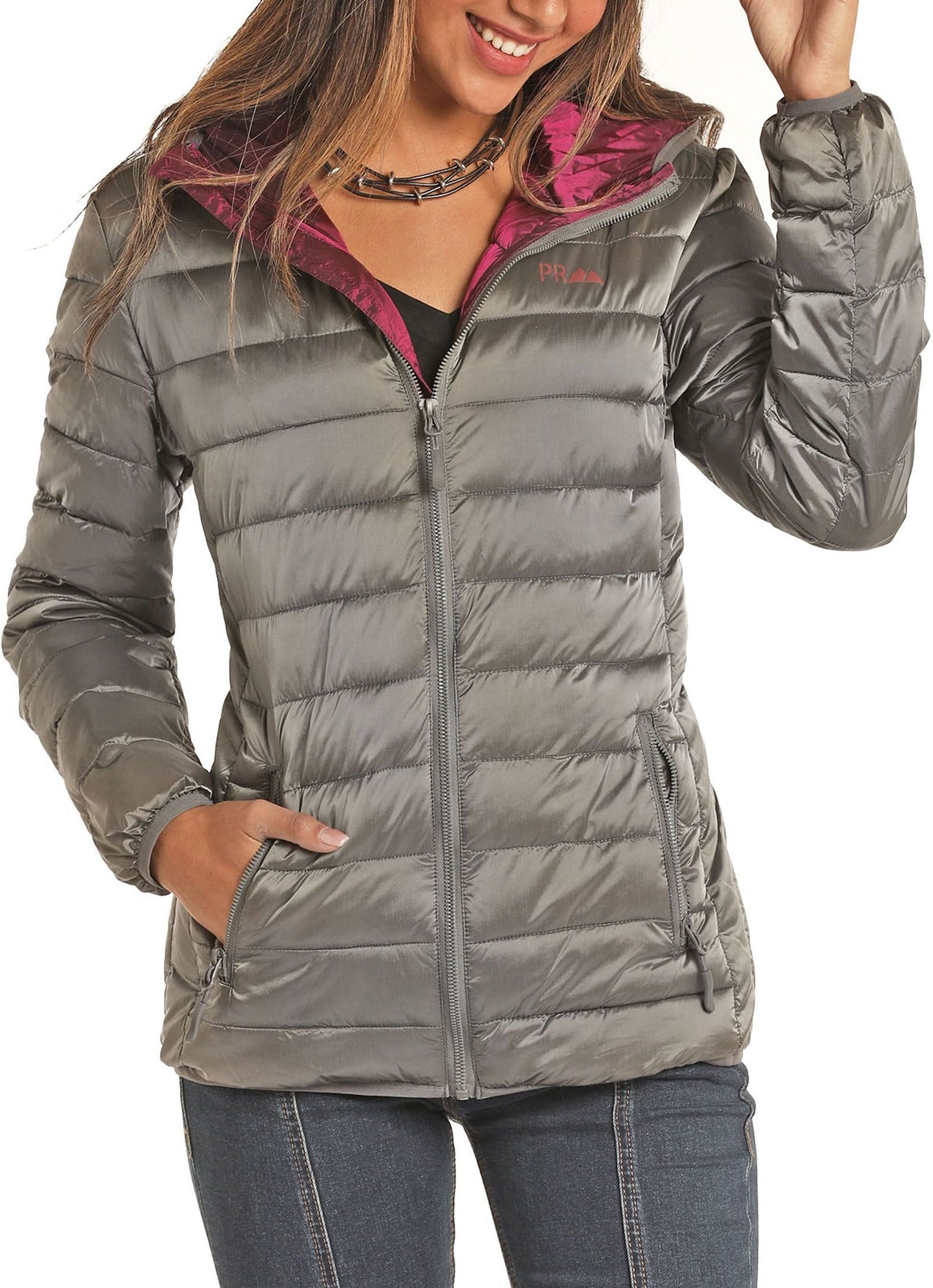 Powder River Outfitters Ladies Metallic Puffer Jacket