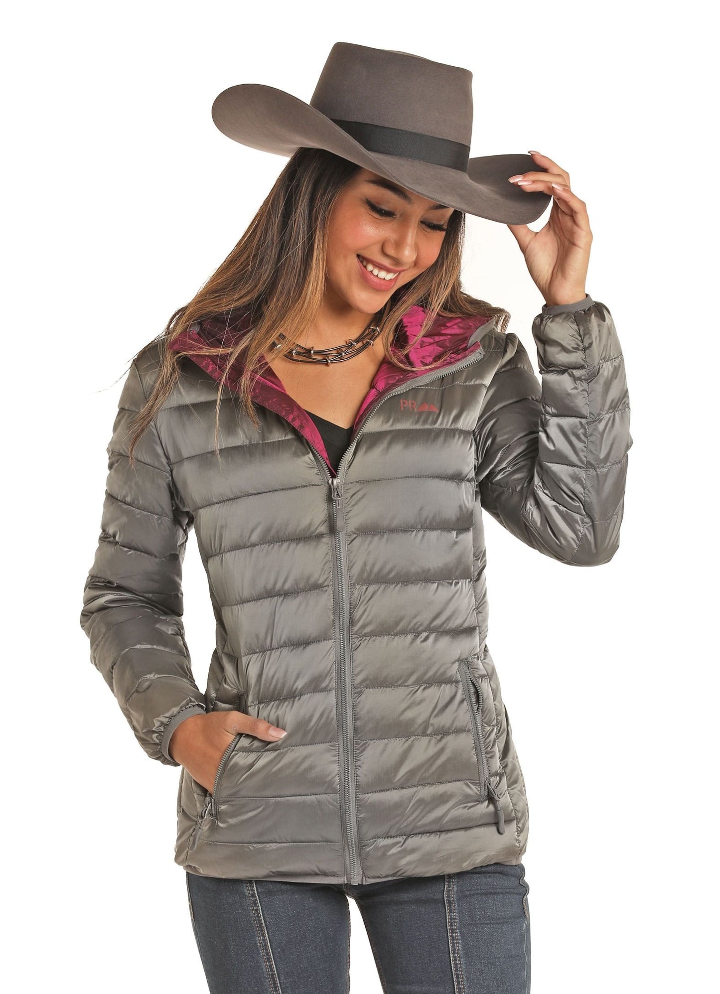 Powder River Outfitters Ladies Metallic Puffer Jacket