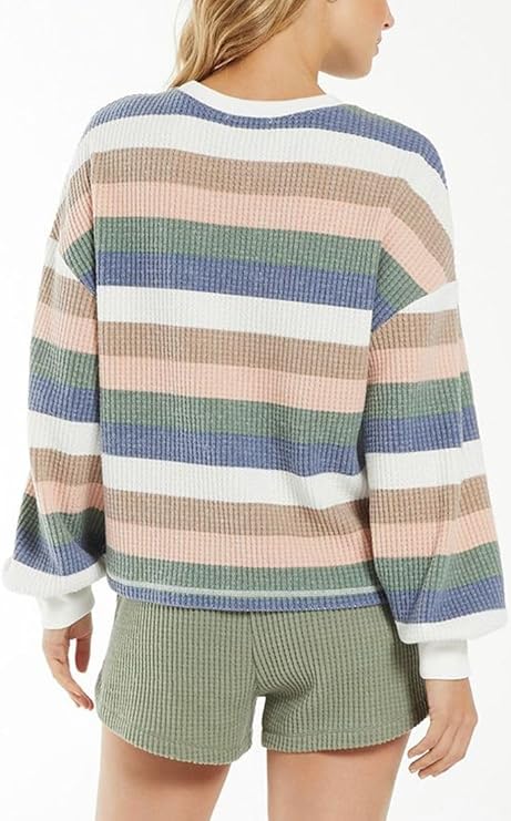 Ladies Sedona Stripe Long Sleeve Zlt214404