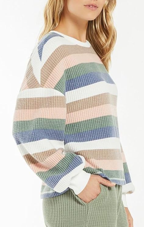 Ladies Sedona Stripe Long Sleeve Zlt214404
