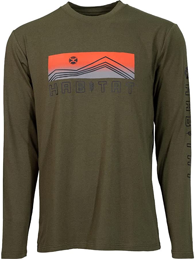 Dusk Habitat Bamboo Long Sleeve in Olive by Hooey HT1620OLV