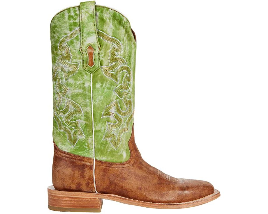 Corral Boots A4227 Sand and Green Square Toe Men's Boots
