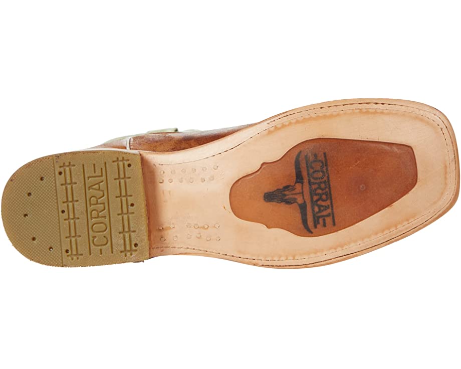 Corral Boots A4227 Sand and Green Square Toe Men's Boots