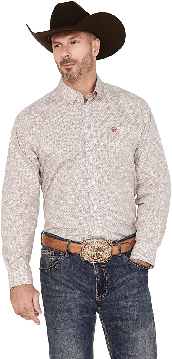 Cinch Men's Geo Print Button Down Long Sleeve Western Shirt