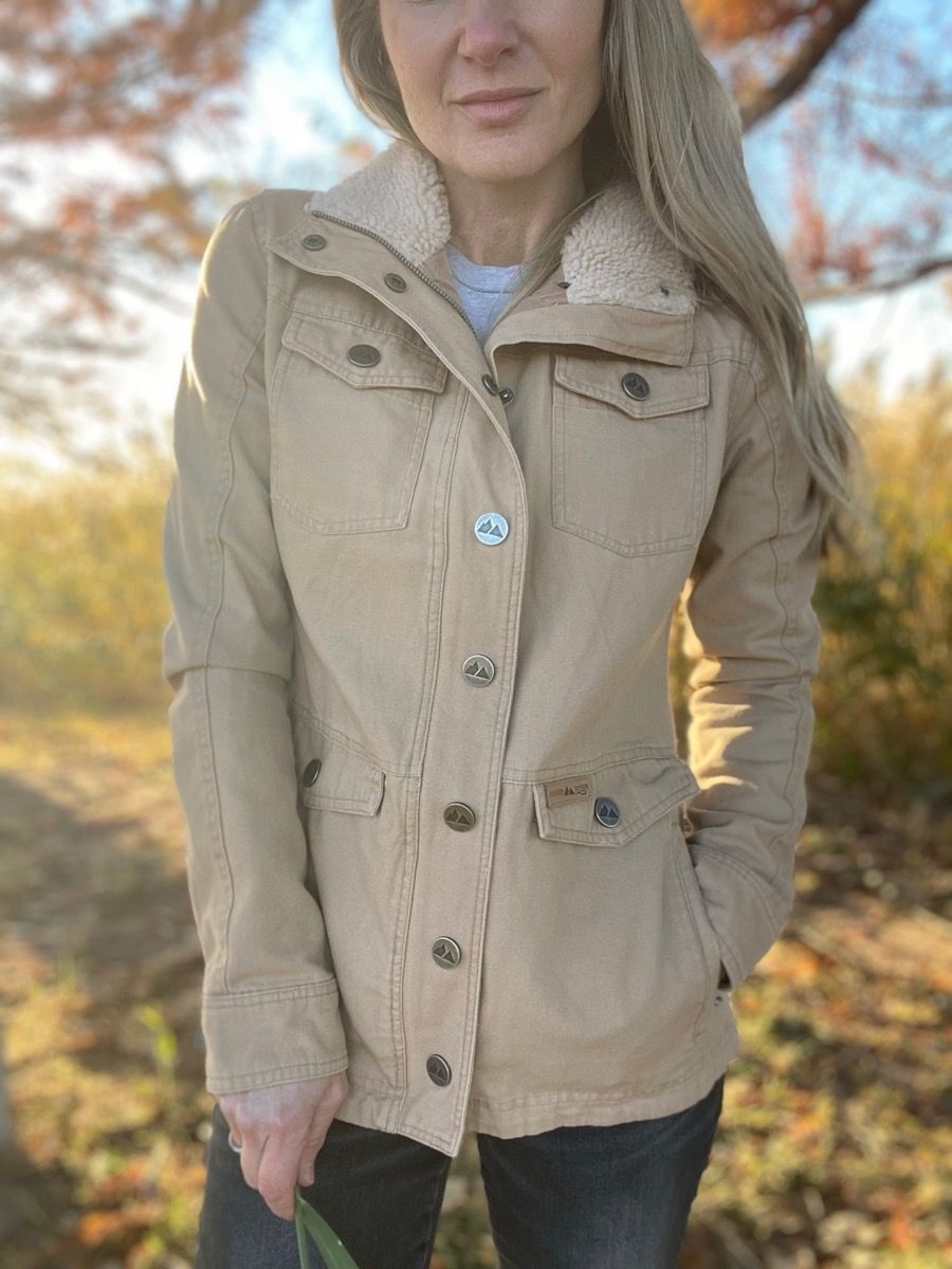 Ladies Brushed Cotton Canvas Performance Rancher Jacket In Tan 52-1029