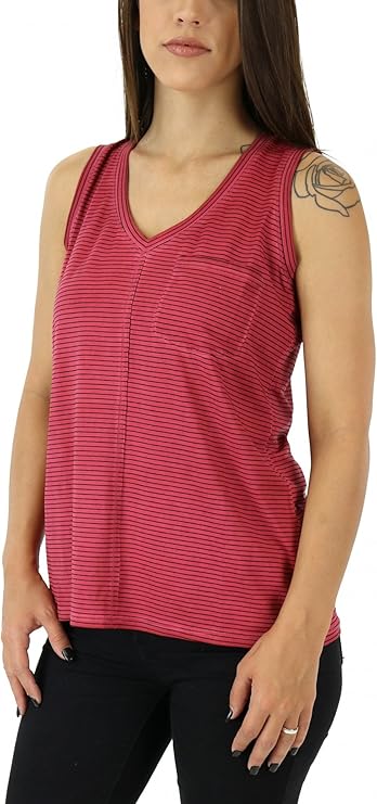 Dear John Corey Dirty Wash Stripe Tank in Papyrus