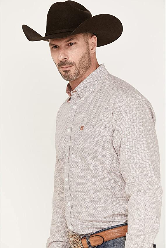Cinch Men's Geo Print Button Down Long Sleeve Western Shirt