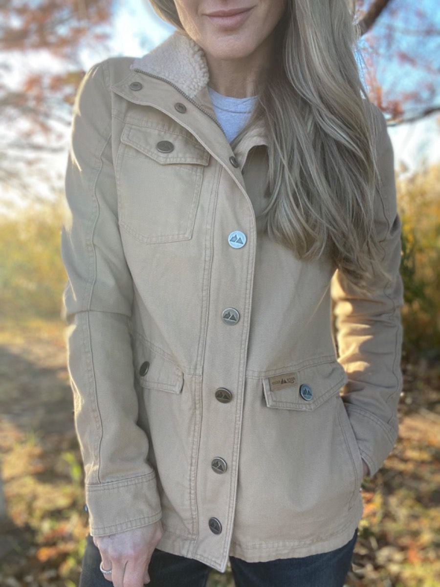 Ladies Brushed Cotton Canvas Performance Rancher Jacket In Tan 52-1029