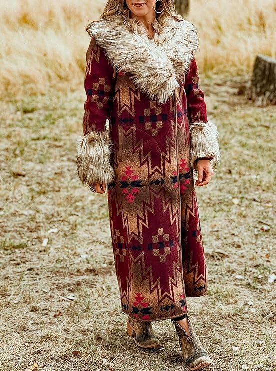 Tasha Polizzi Adirondack Blanket Coat in Mulberry