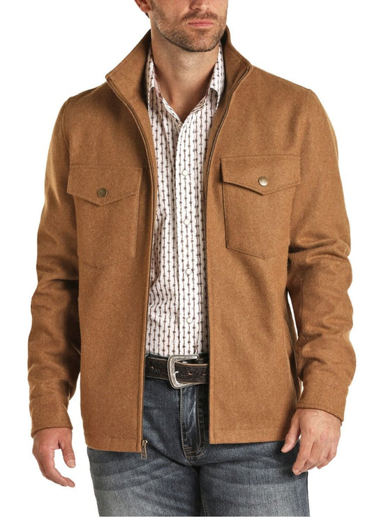 Men's Long Sleeve Wool Coat Jacket 92-1012