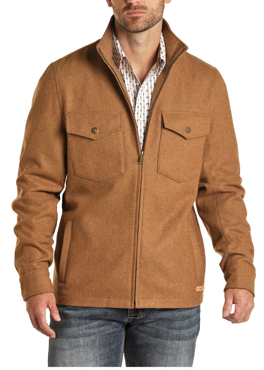 Men's Long Sleeve Wool Coat Jacket 92-1012