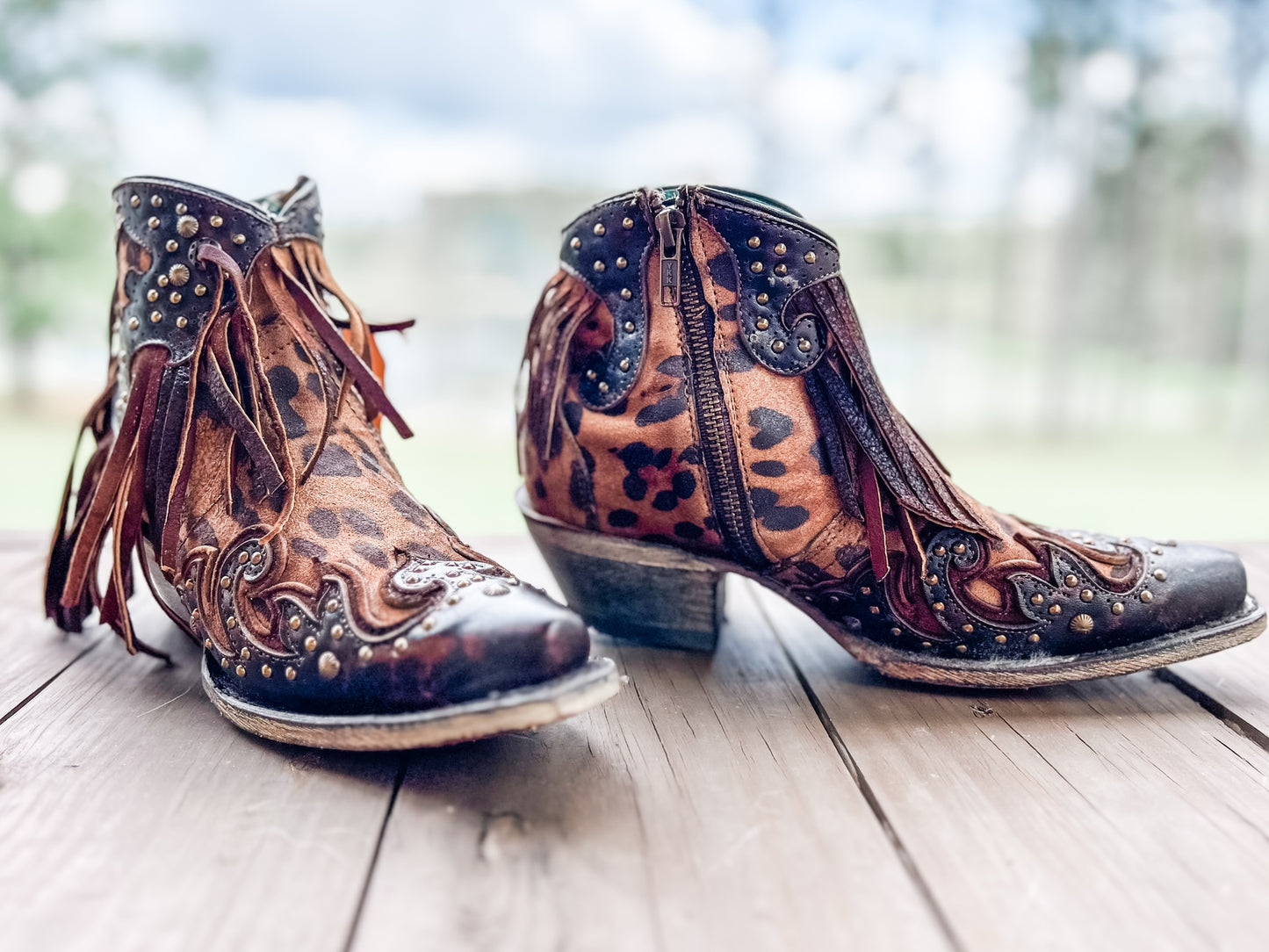 Shorty Leopard Ankle Boots A4280