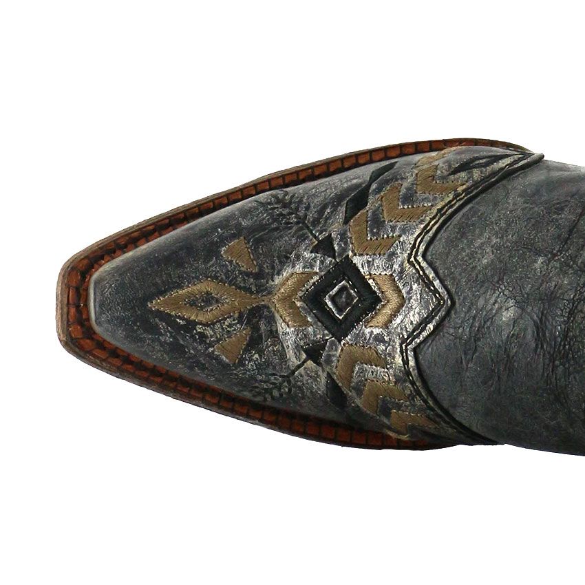 Corral Black Gold Embroidered Boots