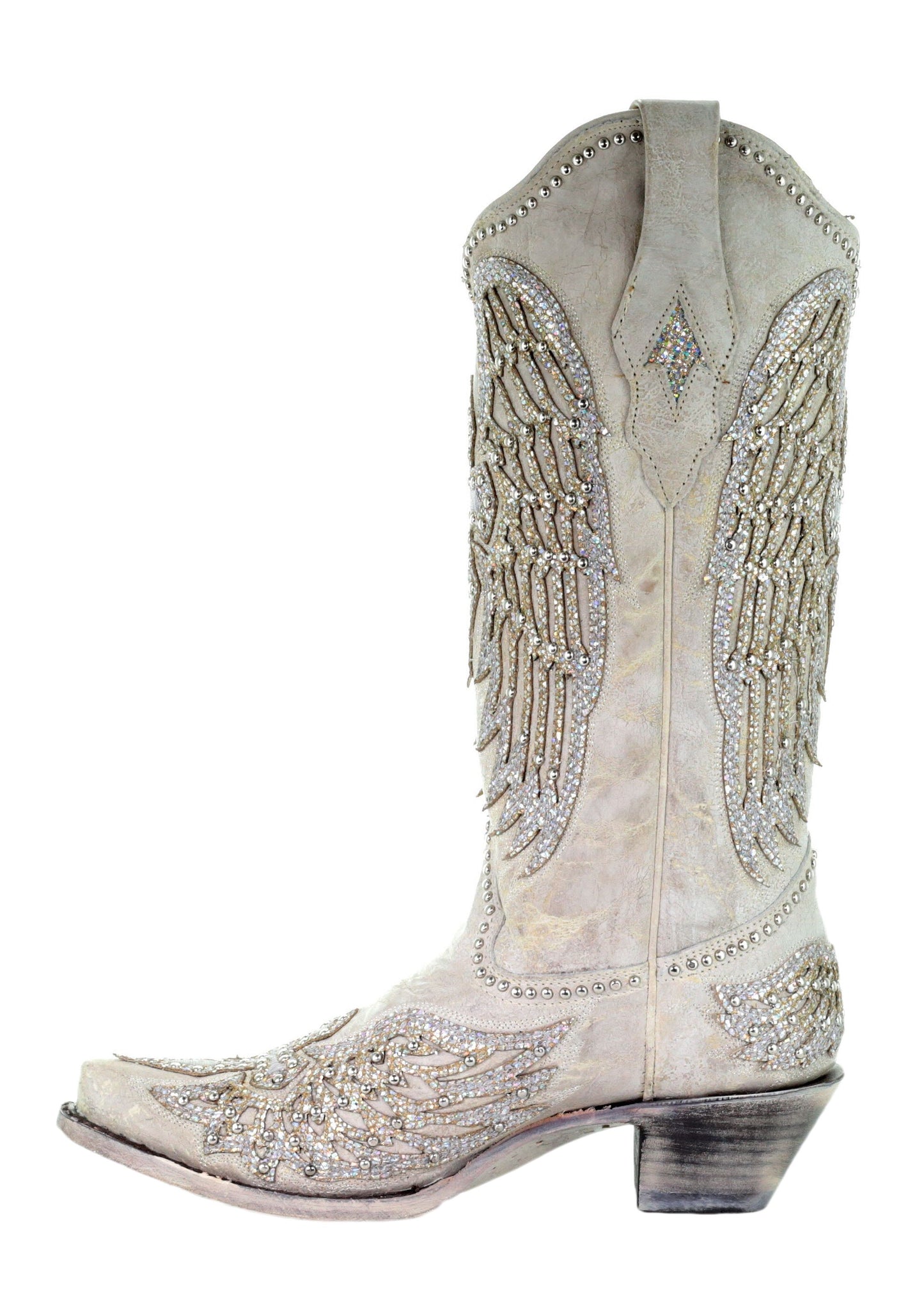 Corral White Cross and Wings Boots
