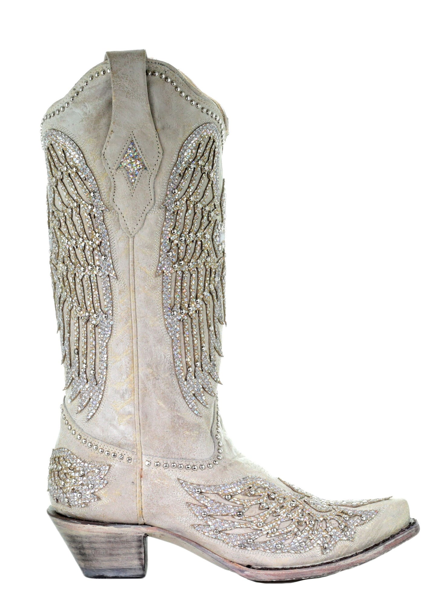 Corral White Cross and Wings Boots