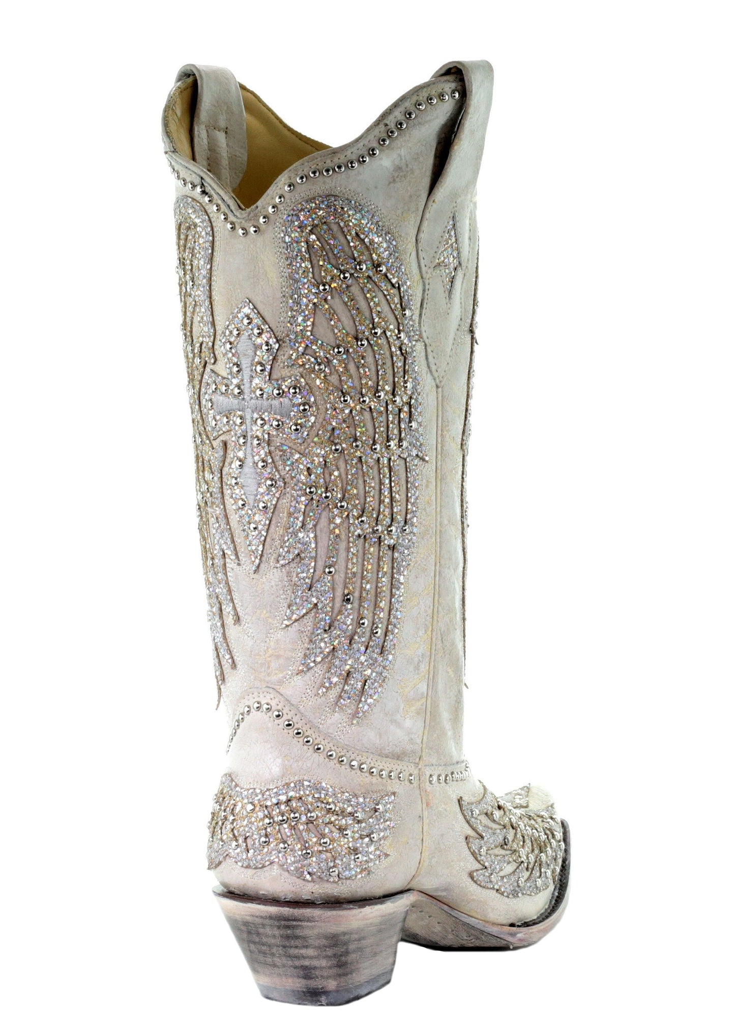 Corral White Cross and Wings Boots