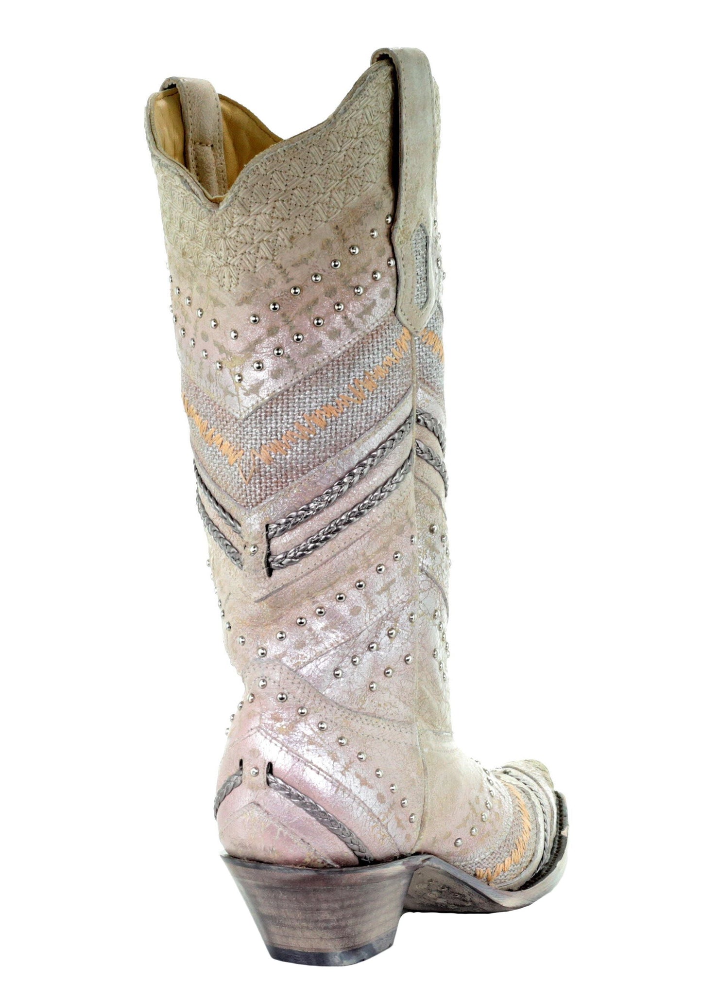 Corral Metallic Embroidered Studded Western Boots
