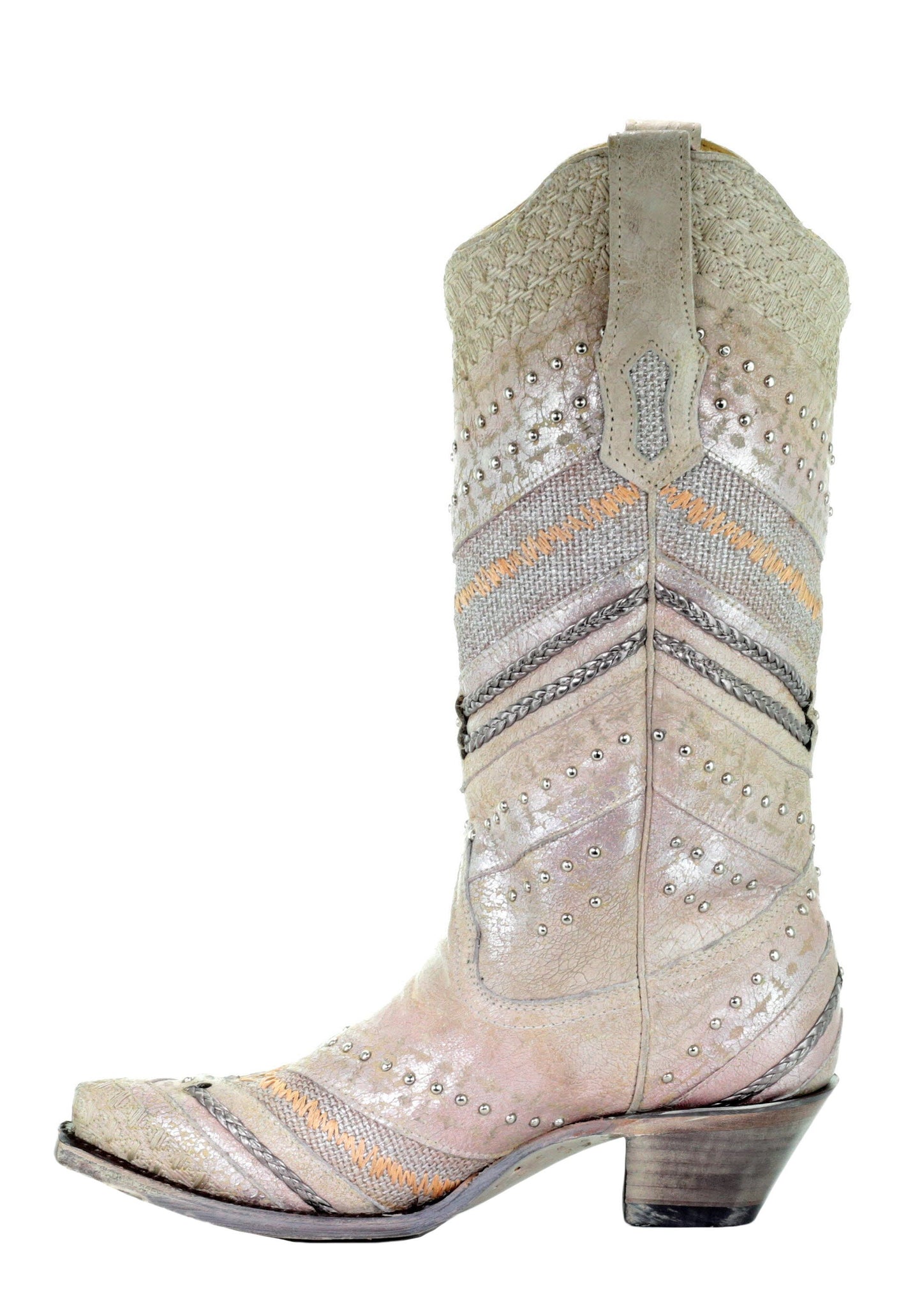 Corral Metallic Embroidered Studded Western Boots