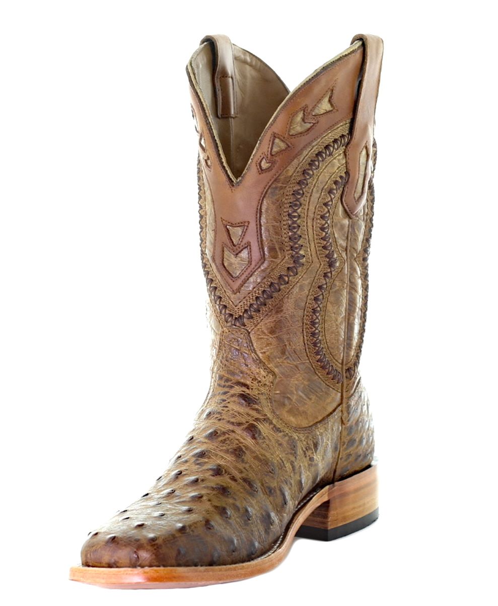 Corral Men's Orix Ostrich Overlay and Embroidery Boots A4008