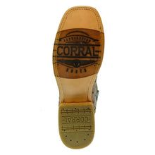 Men's Orix And Navy Blue Ostrich Embroidery Square Toe By Corral A4052
