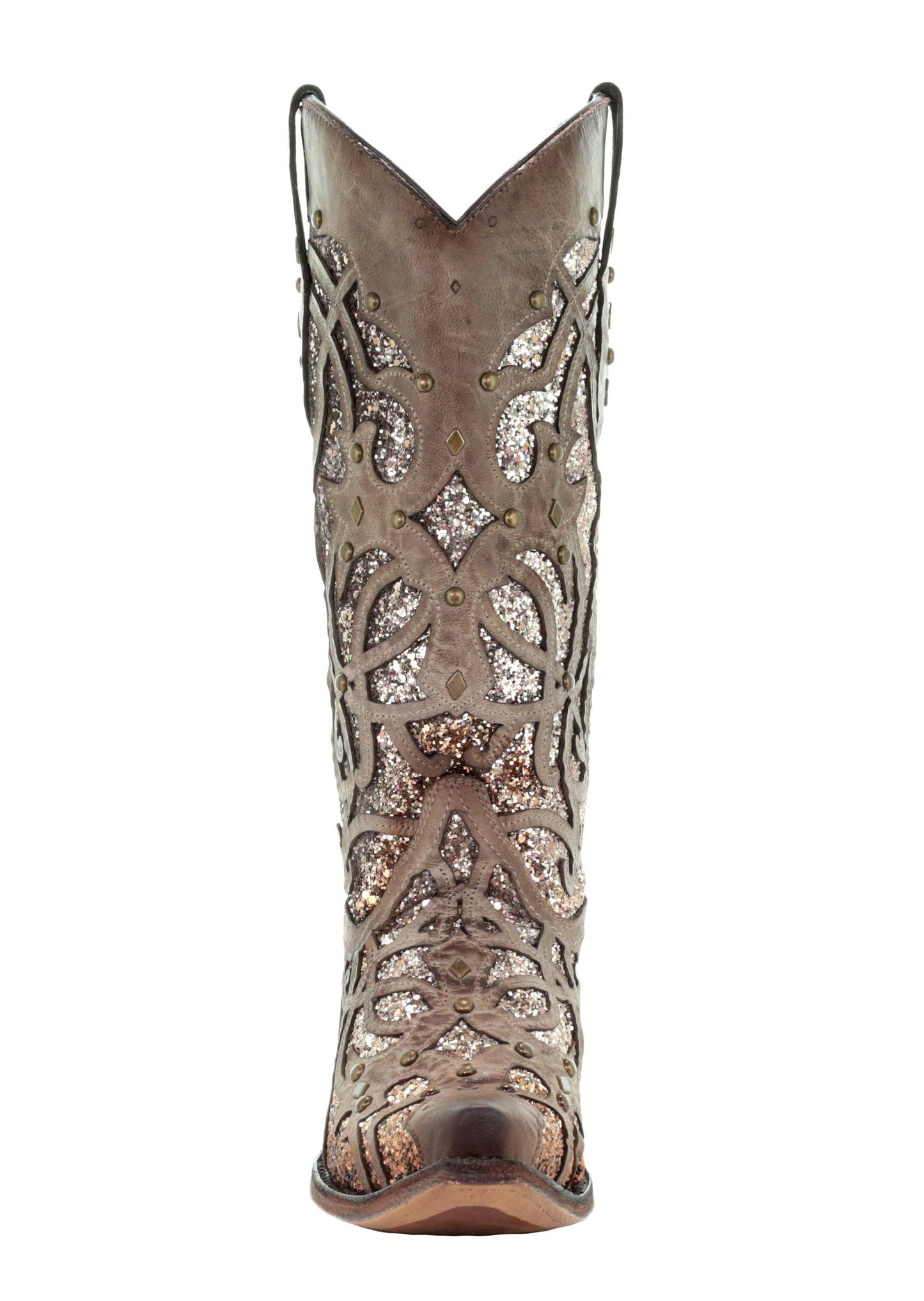 Corral Orix Glitter Inlay and Studs Snip Toe Boots