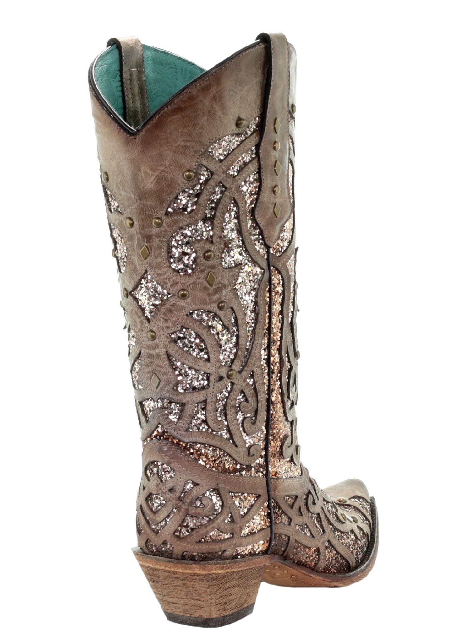 Corral Orix Glitter Inlay and Studs Snip Toe Boots