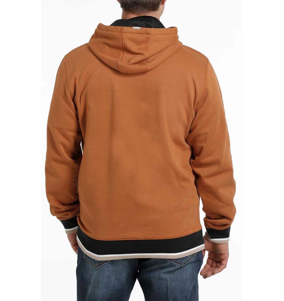 Men's Fleece Hoodie In Copper And Black By CInch MWK1206019