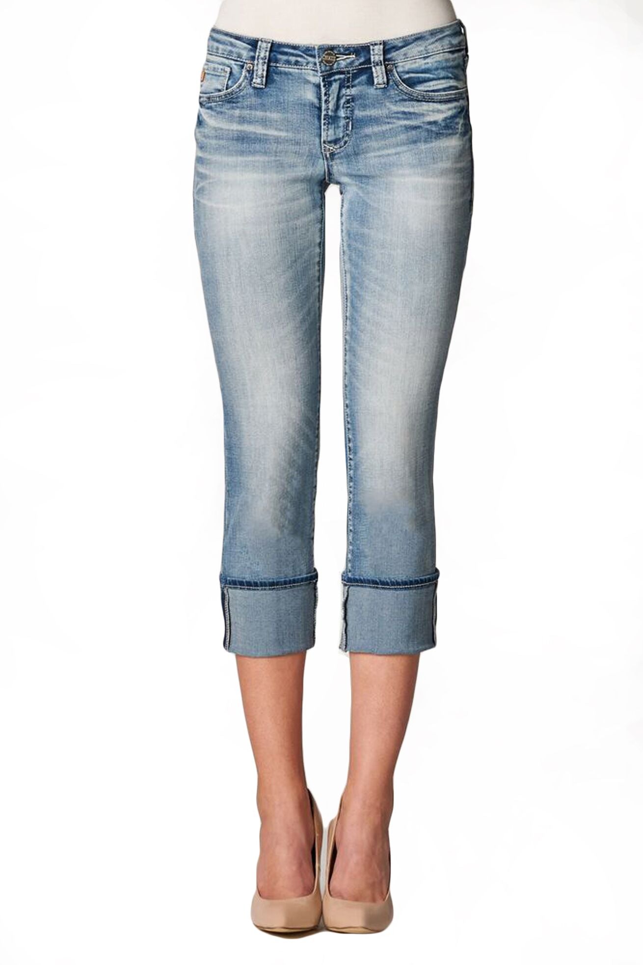 Dear John Playback Cuffed Denim in Frosty