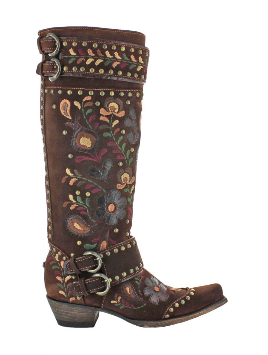 Double D Ranch by Old Gringo Travelers and Traders Floral Embroidered Boots