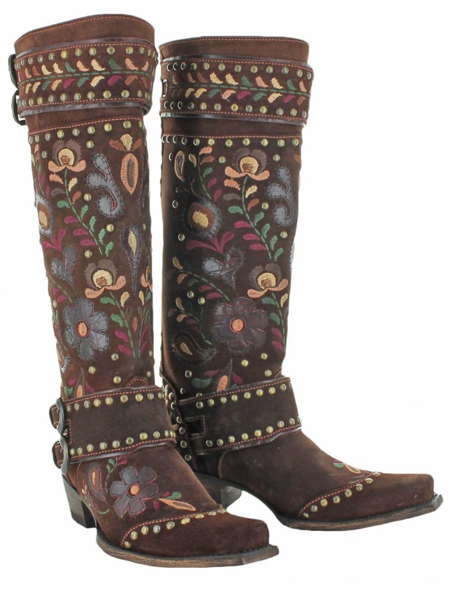 Double D Ranch by Old Gringo Travelers and Traders Floral Embroidered Boots