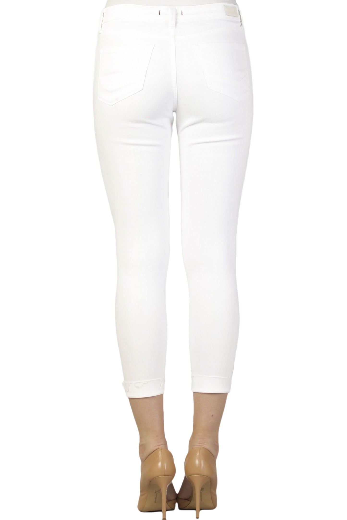 Dear John Gisele Button Fly Comfort Skinny in Optic White