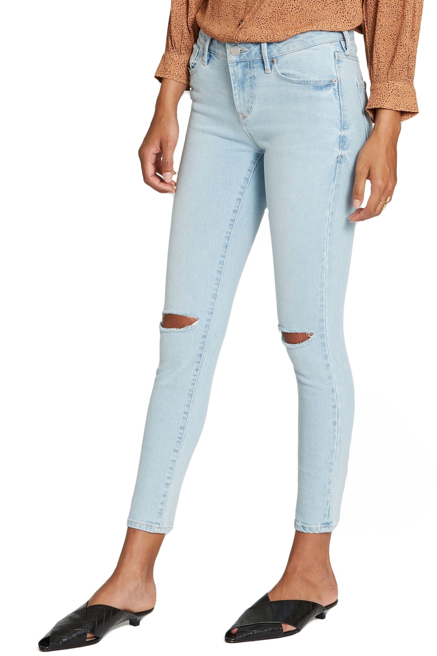 Dear John Gisele High Rise Frayed Hem Ankle Denim in Saybrook
