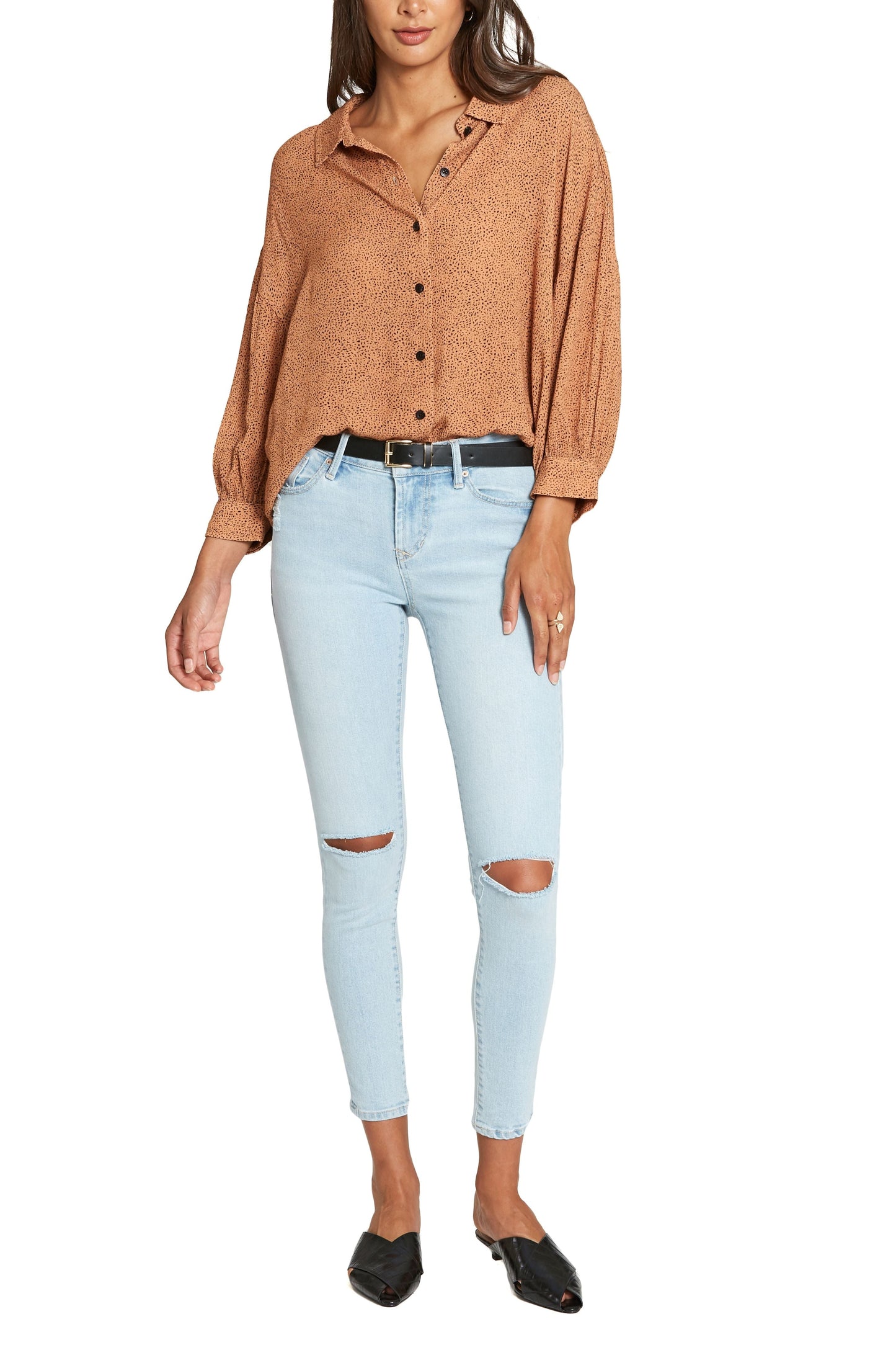 Dear John Gisele High Rise Frayed Hem Ankle Denim in Saybrook