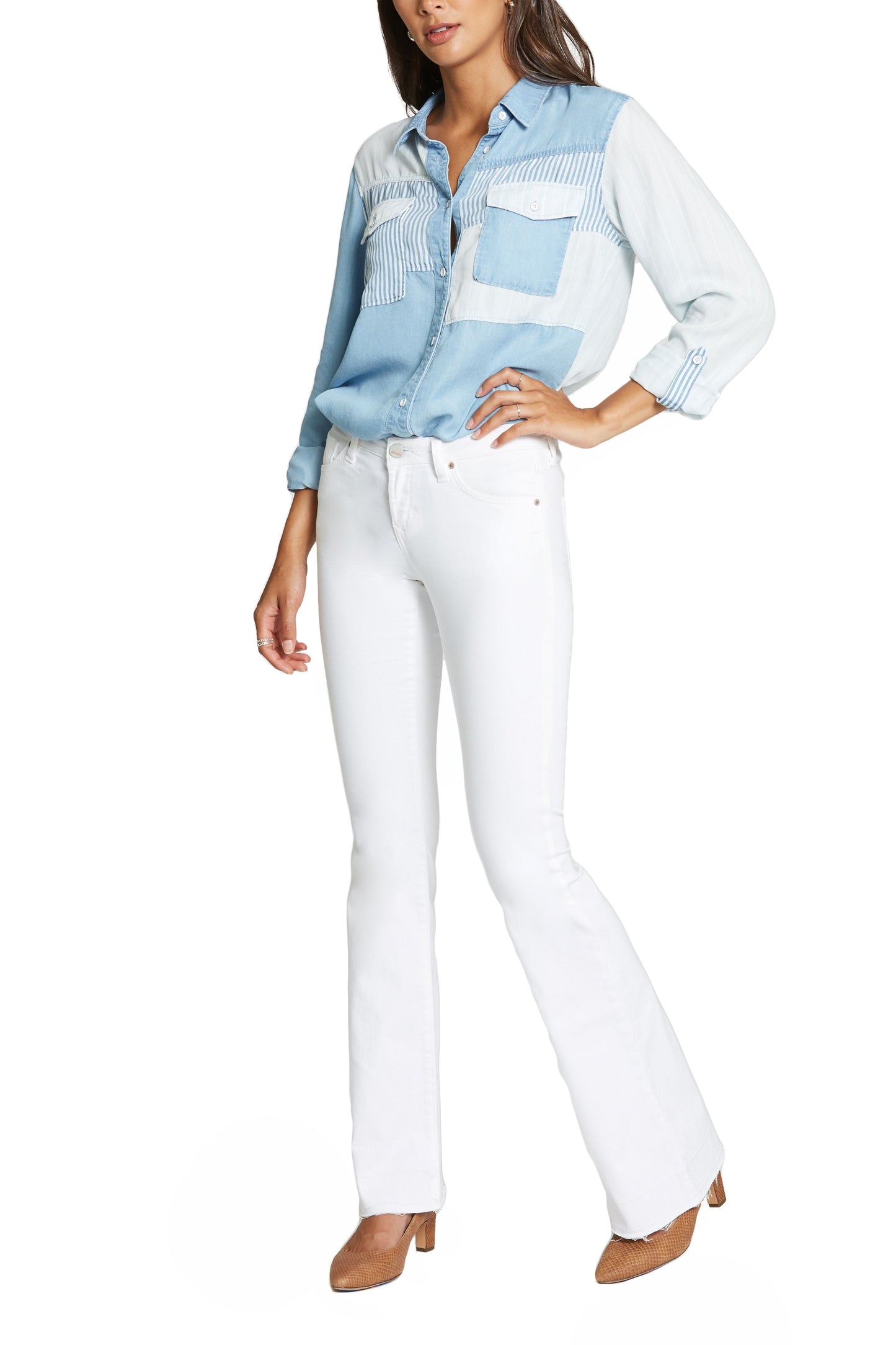 Dear John Denim Rosie Flare in Optic White