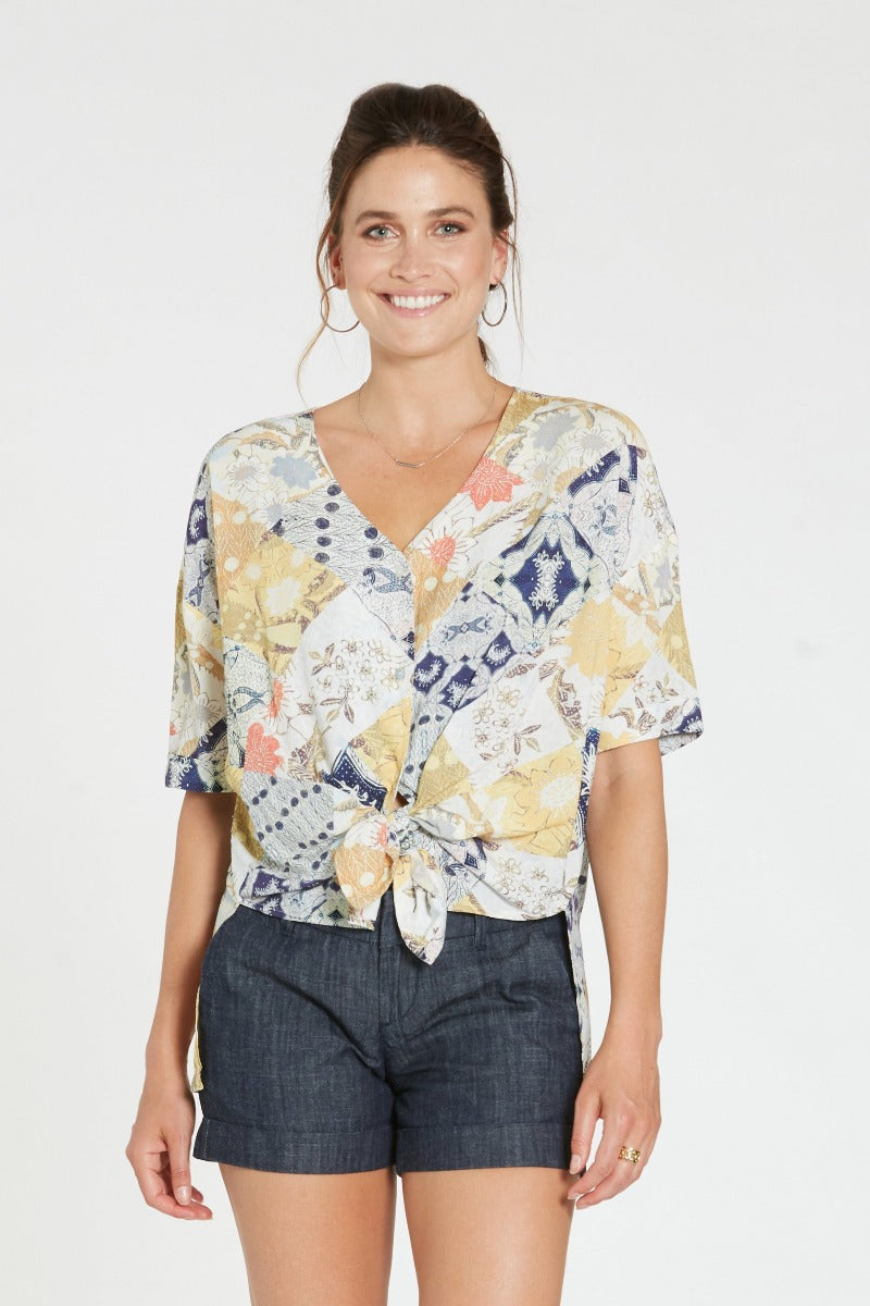 Betty Patchwork Boho Top By Dear John