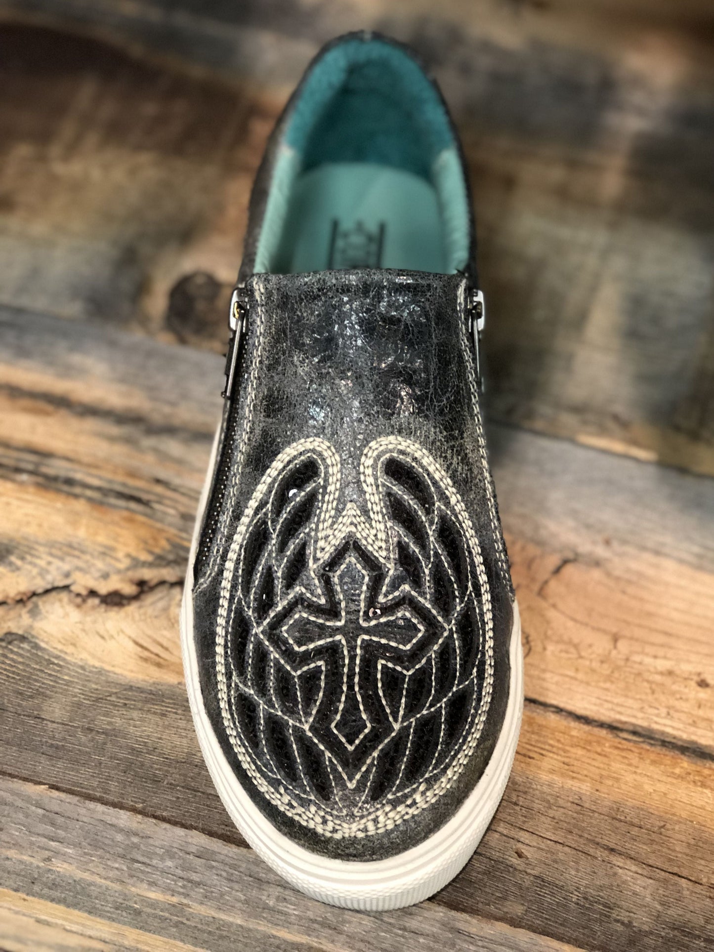 Corral Gray Wings and Cross Sneakers