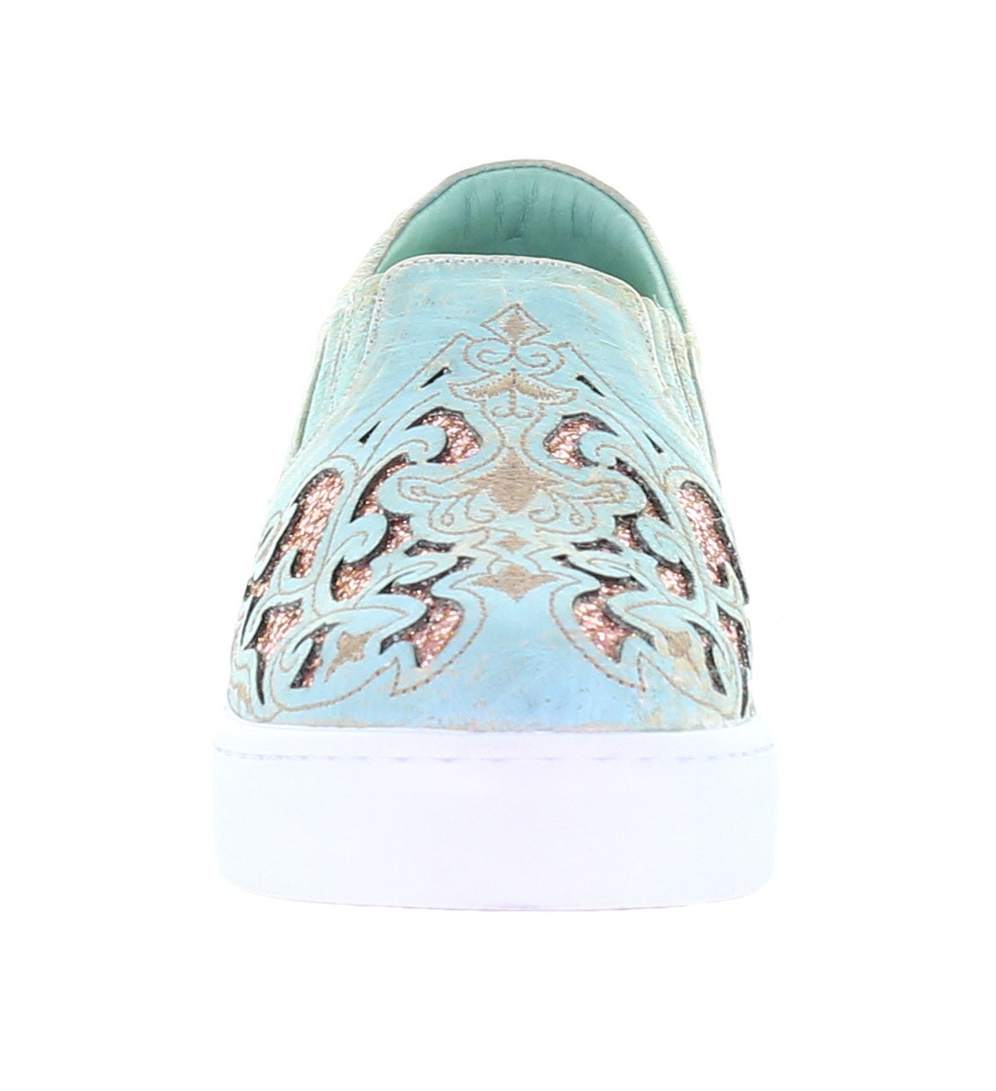 Corral Turquoise with Brown Glitter Inlay Sneaker
